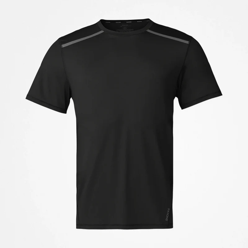 Trainingsshirt mit Reflexstreifen Herren | Schwarz