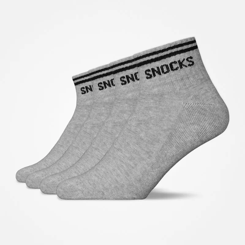 Retro Sneaker Socken | Grau (Streifen)