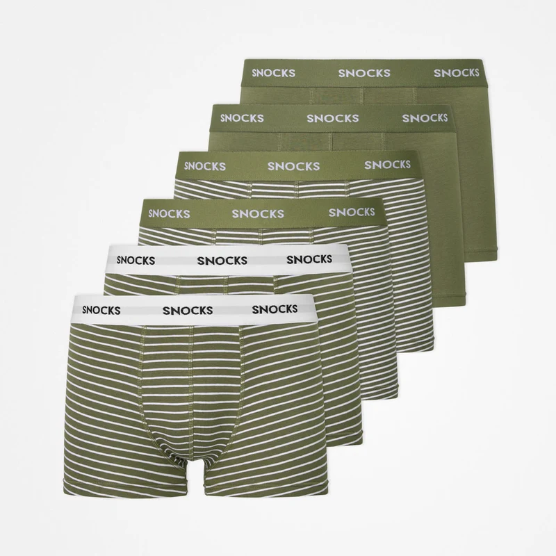 Boxershorts mit Streifen | Olivgrüne Streifen