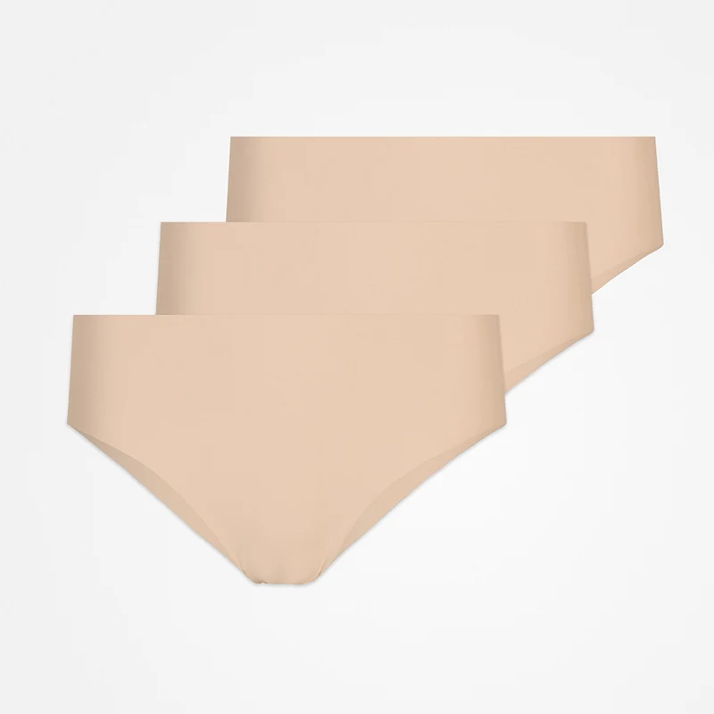High Waist Hipster Panties Seamless | Hellbeige