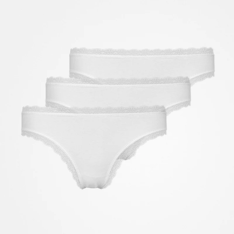 Tangas mit Spitze | Weiß