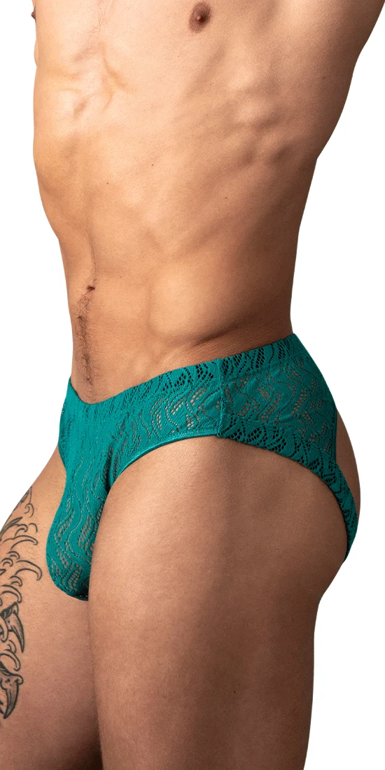 Male Power 330-305 Ripple Moon Jock Teal