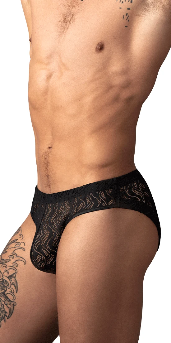Male Power 330-305 Ripple Moon Jock Black