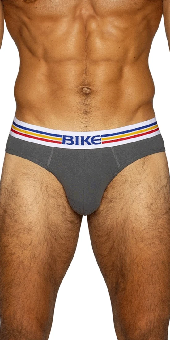 Bike Athletic Bas327 Stretch Cotton Brief Charcoal