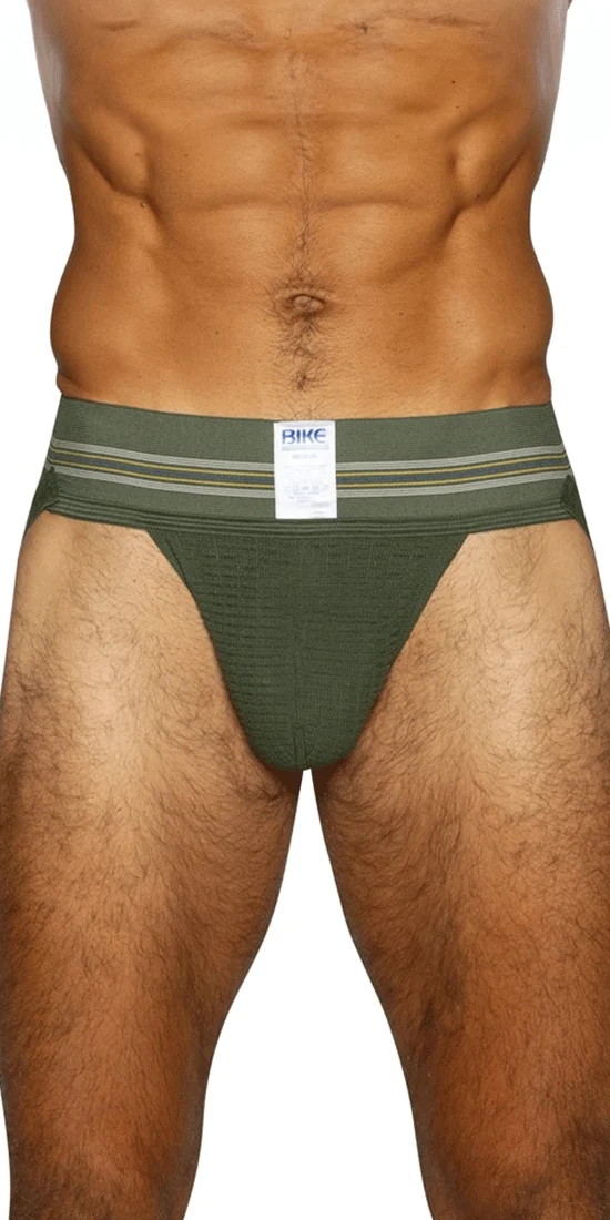 Bike Athletic Bas306 Original Number 10 Jockstrap Olive