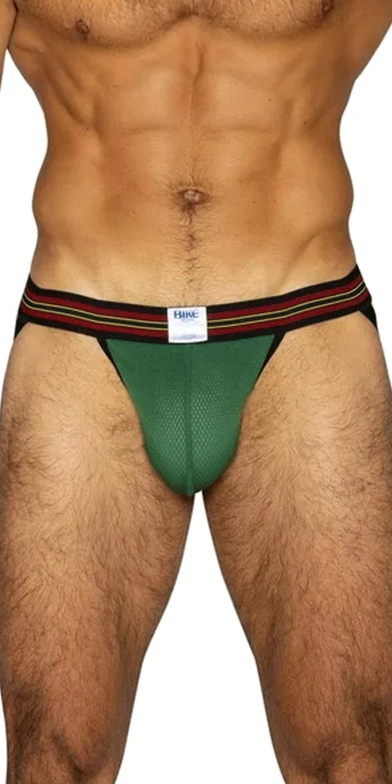Bike Athletic Bas305 Mesh Jockstrap Green