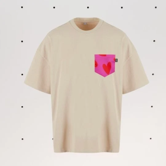 Nachhaltiges SOKI Heavy Shirt Love Hearts – Good Vibes Edition
