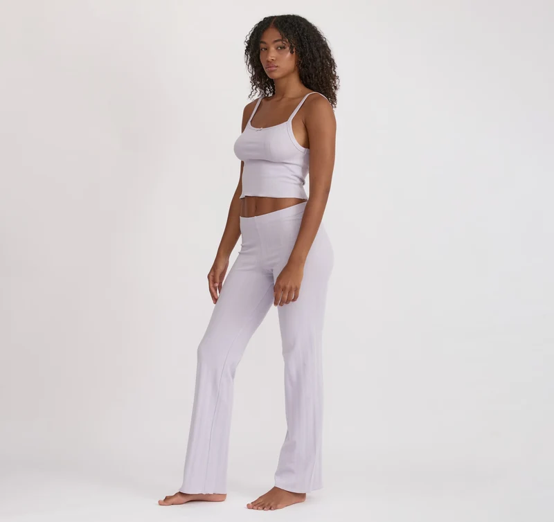 Pointelle Straight Leg Pants