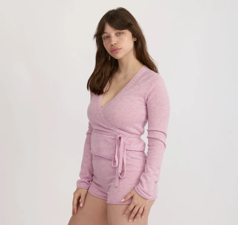 Fine Knit Wrap Cardigan