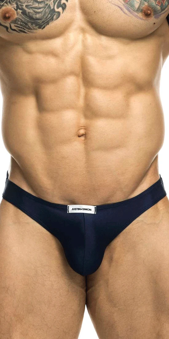 Justin+Simon Xsj01 Classic Silky Bikini Navy