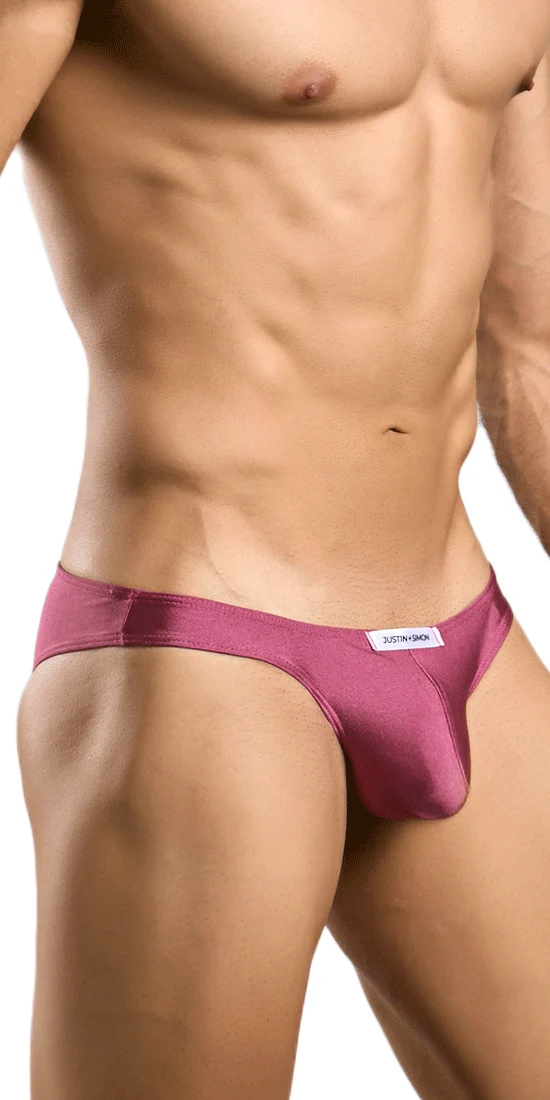 Justin+Simon Xsj01 Classic Silky Bikini Wine