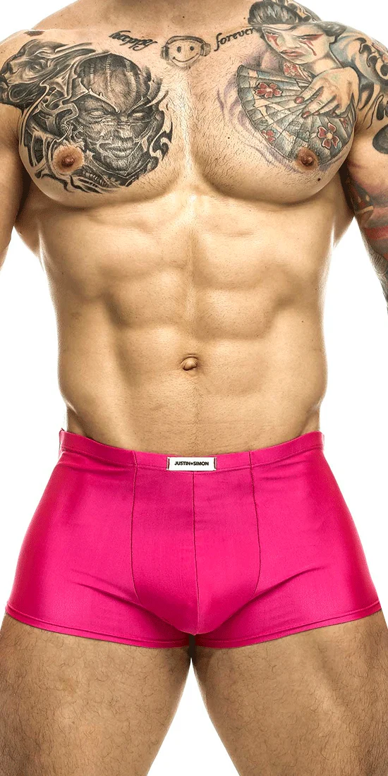 Justin+Simon Xsj08 Classic Trunks Hot Pink