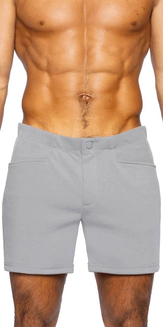 Bike Athletic Bam207 Coaches Short 5 Inch Inseam Color Gray<