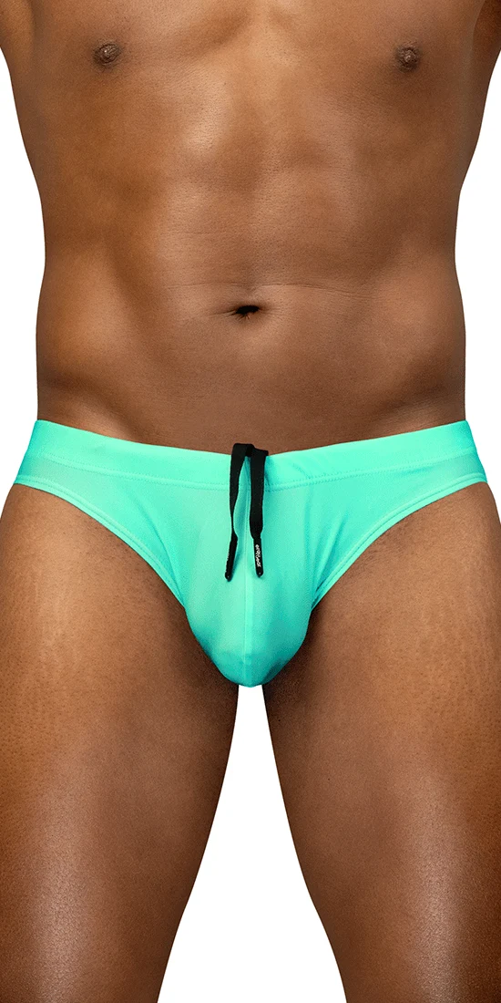 Ergowear Ew1836 Vibrant Mint 4-way Stretch Swim Thong Aqua