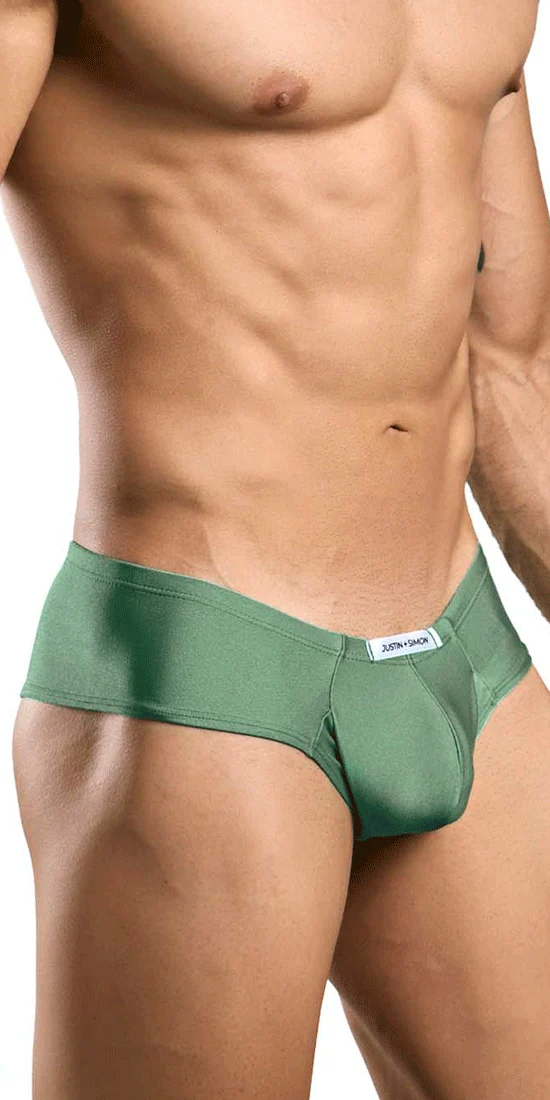 Justin+simon Xsj22 Cheek Briefs New Green