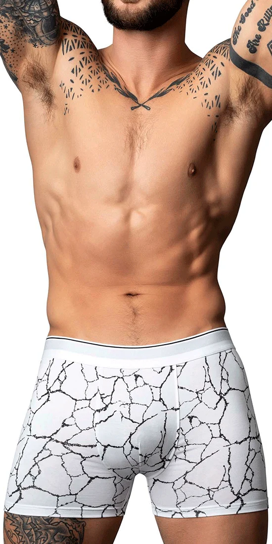 Male Power 160-299 Soo Cumfy Boxer Brief White-black