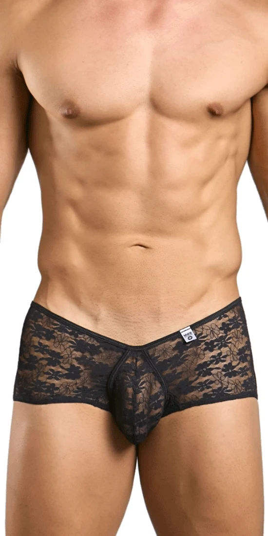Malebasics Mbl83 Loop Cheeky Trunks Black Lace