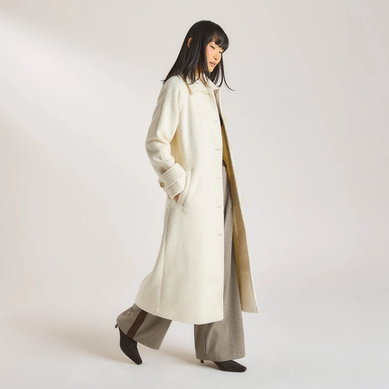 Shearling Coat - Cream