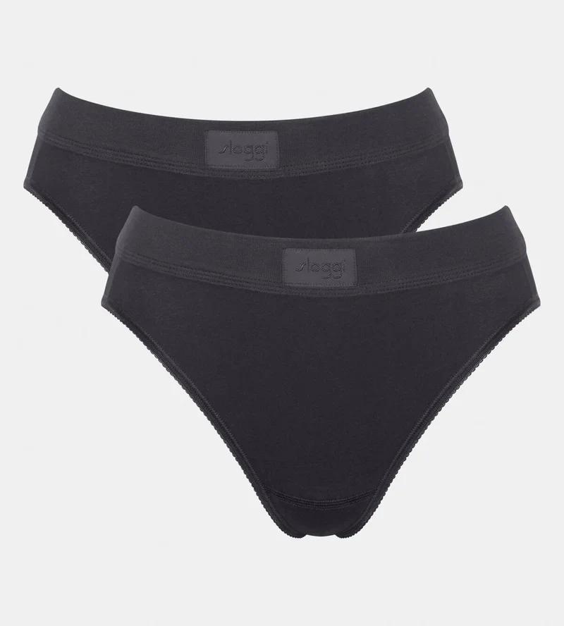Sloggi - Double Comfort Brief 2er-Packung Schwarz