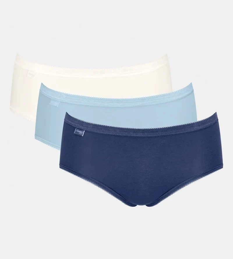 Sloggi – Basic Plus Slip Multipack Blau & Weiß