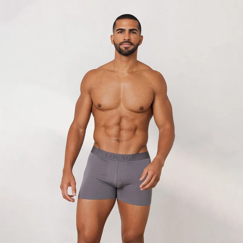 Luxe Herren-Boxer (3er Paket) - Dunkelgrau