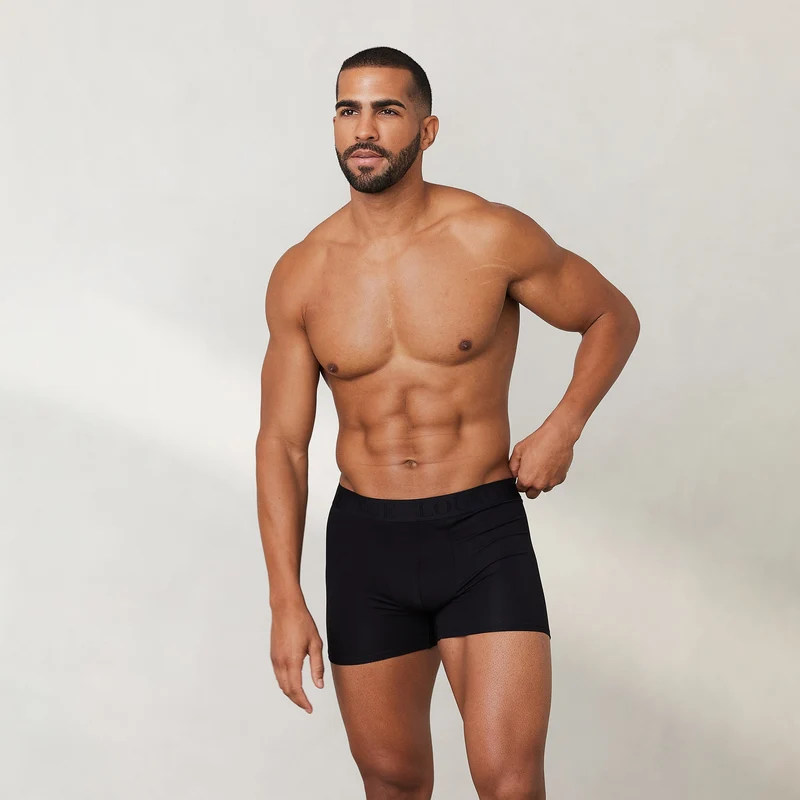 Luxe Herren-Boxer (3er Paket) - Schwarz